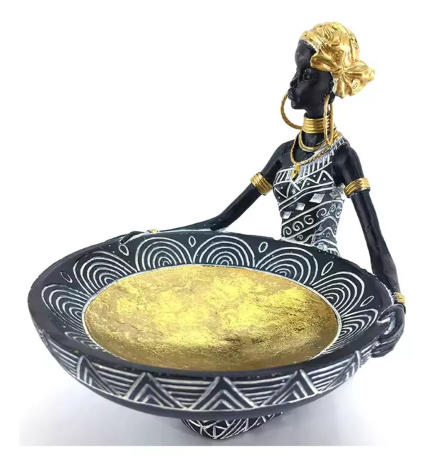 Figura Africana Fuente - Resina - Escultura
